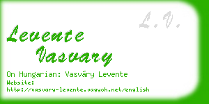 levente vasvary business card