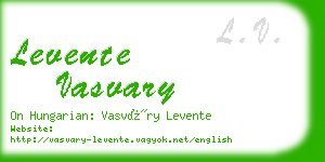 levente vasvary business card